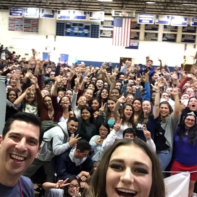 Selfie taken by Daya during her concert in the Hall High School gym.