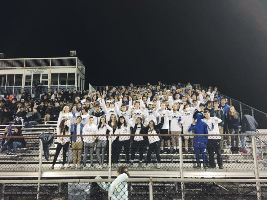 Hall High Schools Blue Reign during home soccer game.