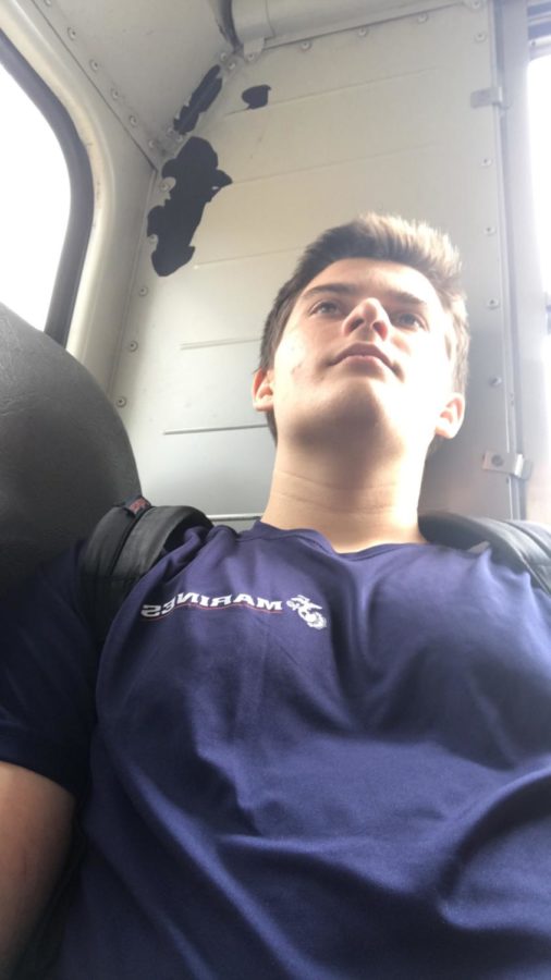 Daniel on bus