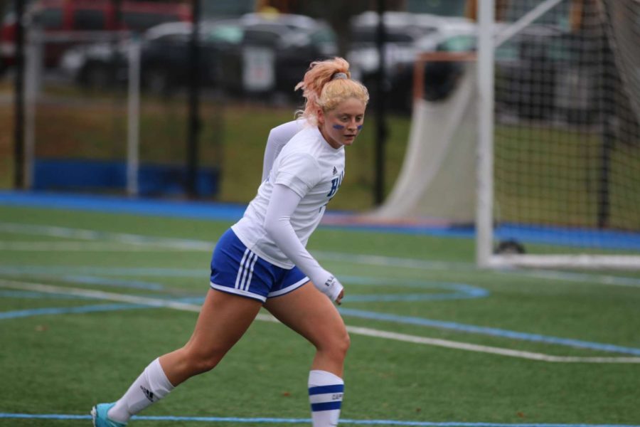 Jess Mason mid soccer game.