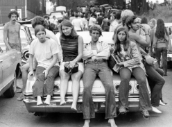  Pictured here are baby boomers at a trademark boomer event, 
     WoodstockMusic Festival. (1969 by Ric Manning Woodstock-kids.jpg)  
