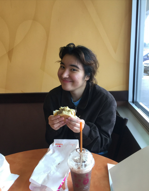 Sarah, Class of 2021 and vegetarian of 5 years, enjoys the new sandwich
