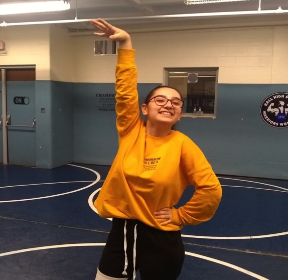 Dance club member Madina Mamedli shows off her new moves in self-defense class