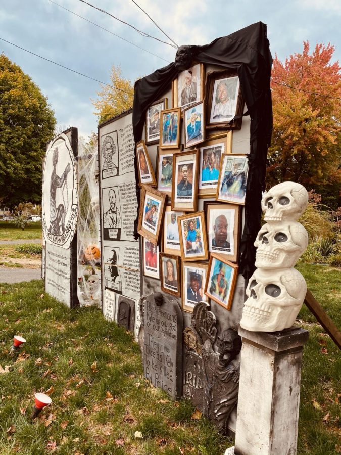 Here is a photograph of the Halloween Display on North Main Street 