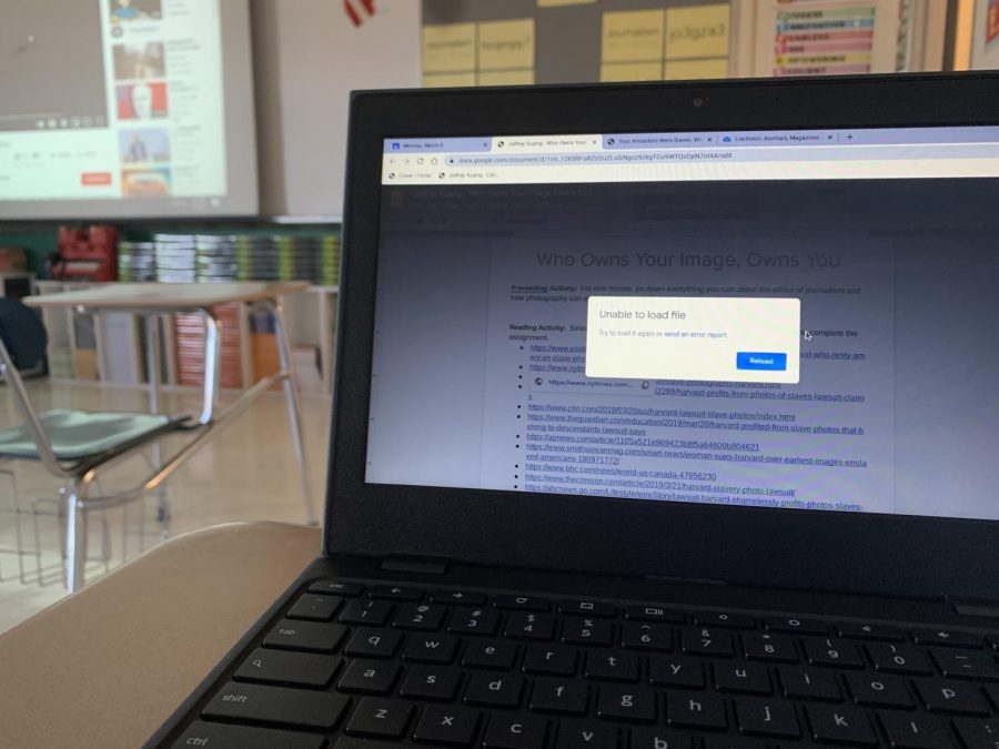 School Chromebook once again faces issues remaining connected to school Wi-Fi.