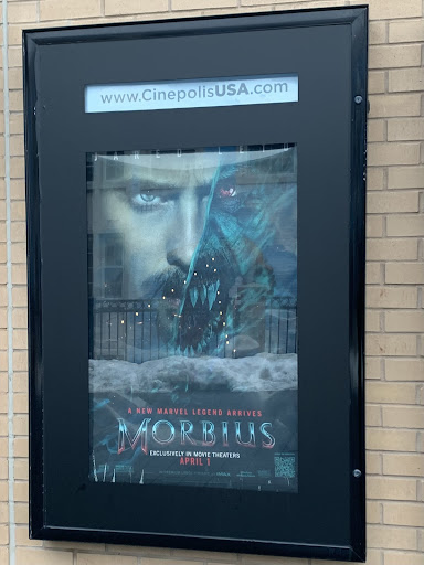 West Hartford’s Cinépolis promotes Morbius.