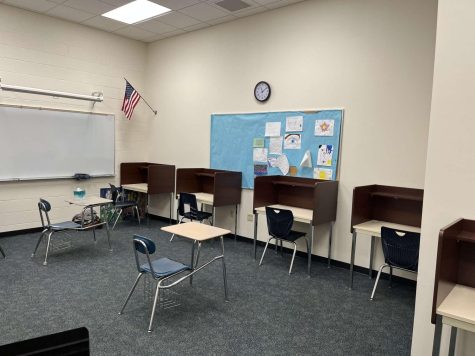 The ISS room before school, empty now but will be full with students soon
