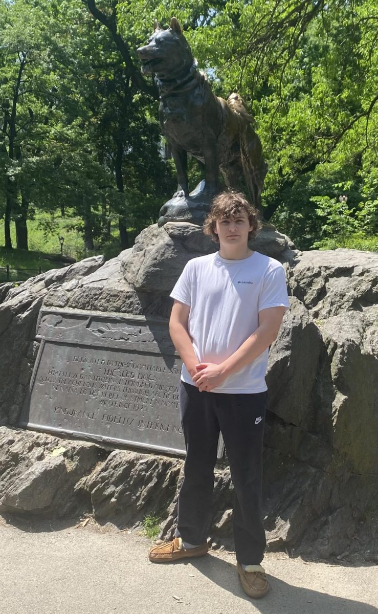 Caleb and the Balto Statue in Central Park
