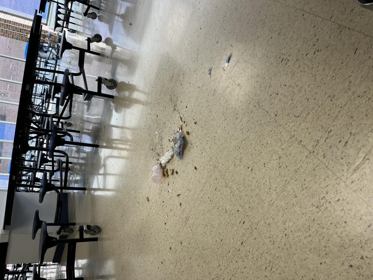 This picture shows the effort our janitors must put into cleaning up after students in order to clean the school.