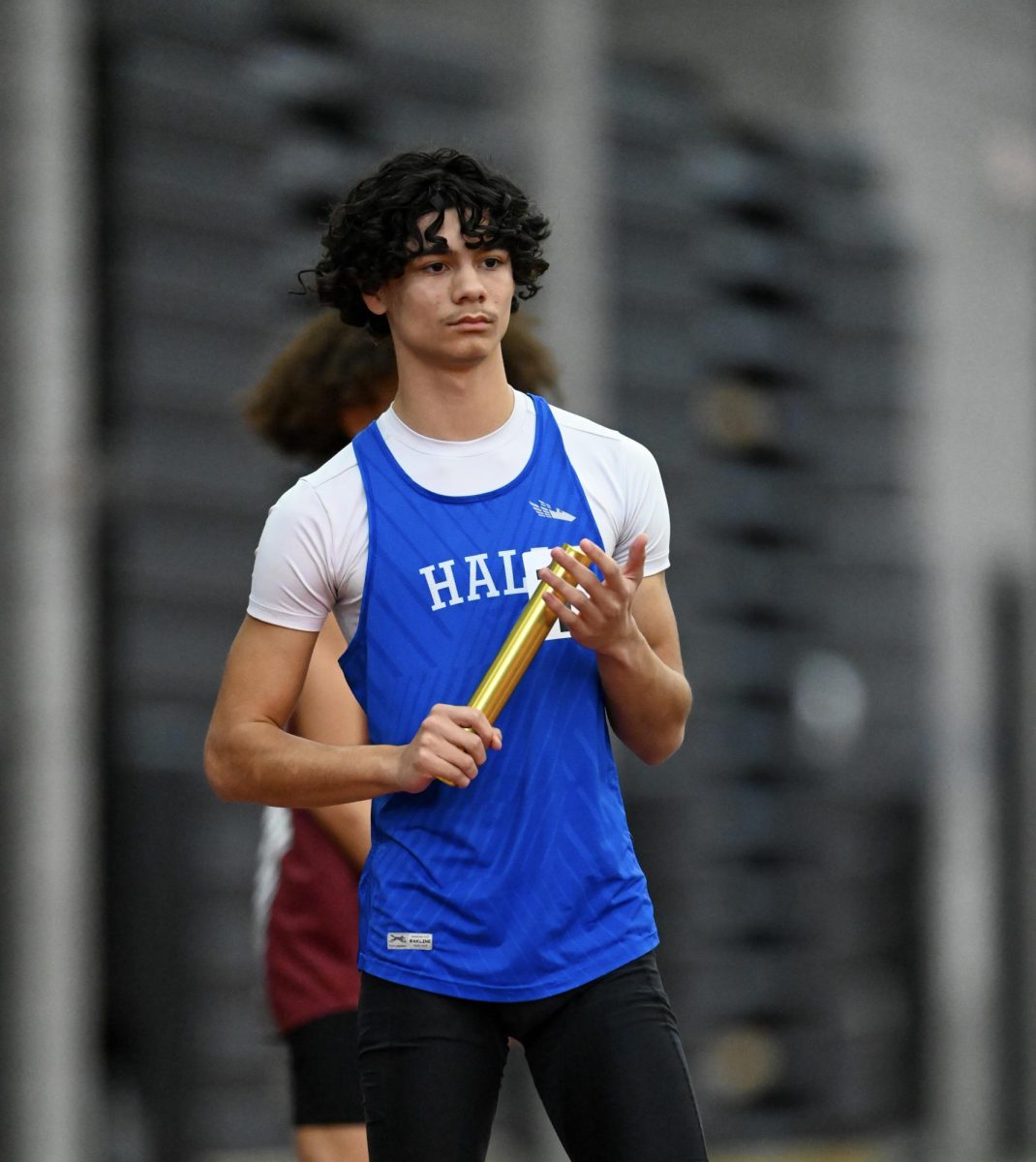 Mason Puello, Senior at Hall highschool about to run a smr at Hillhouse