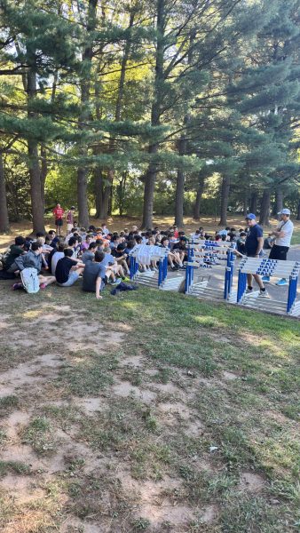 The population of the Cross Country/Track and Field
Team at Hall High School is always at a high. The 
Athletes are always excited to go back to practice 
Everyday which is shown by their focus on the coach.
