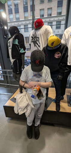 Teens enjoy touring random stores, have fun in New York City.
They are ready to find adventure wherever they go.