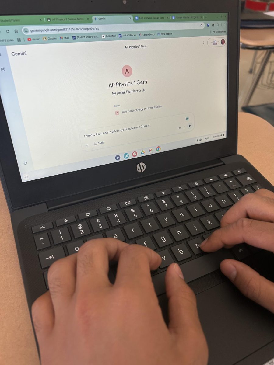 Student requesting help from a teacher provided AI tool.