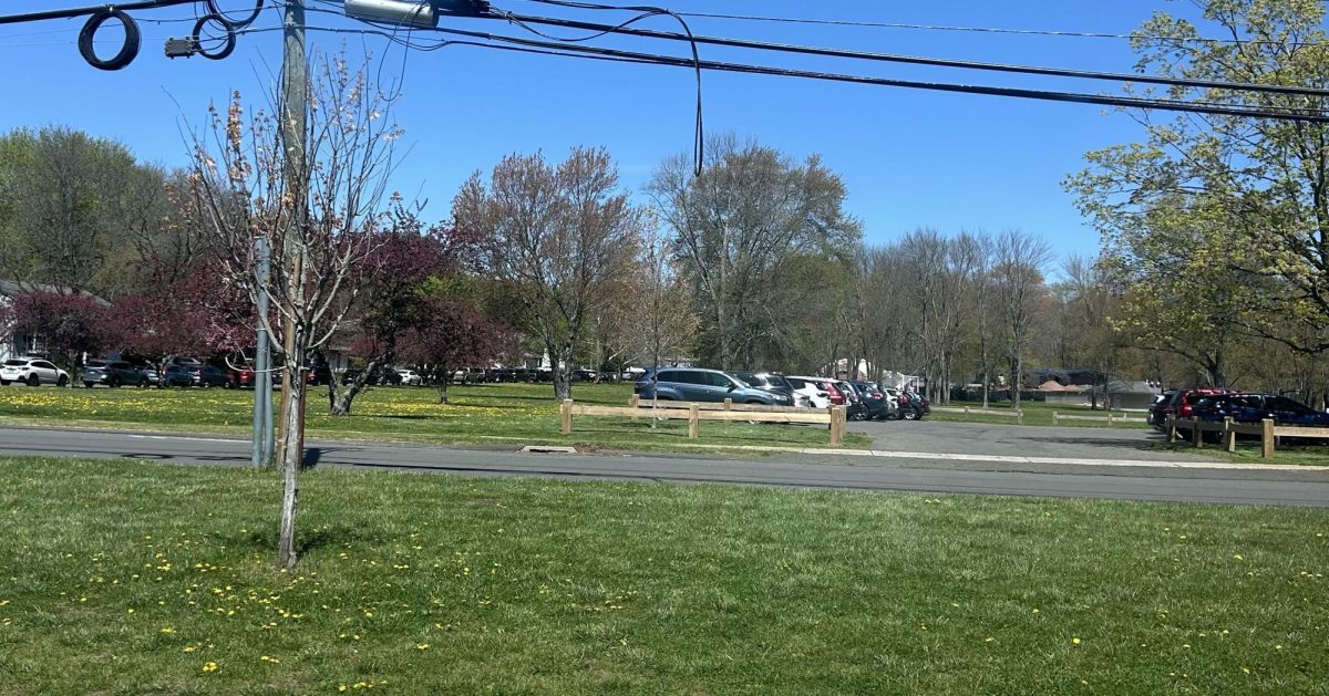 Pictured is an alternate, nearby parking lot that students use.