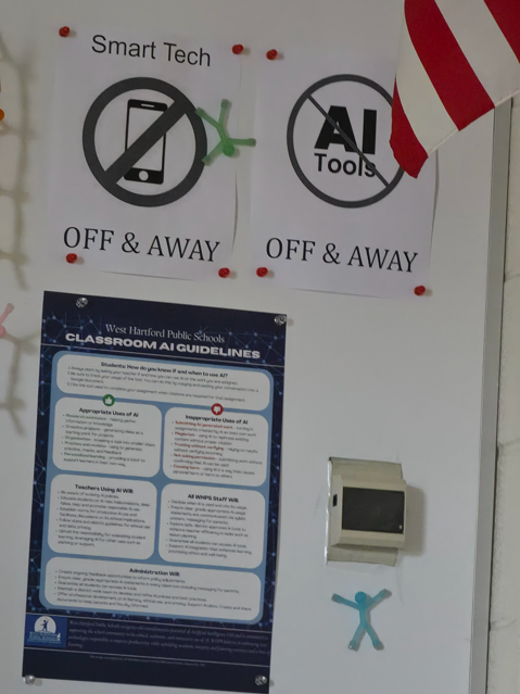 Above the image is for Ms Fransen classroom they said AI tool Off and away
