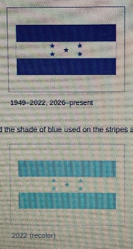 The flags of Honduras, side by side (resized to fit the proportions of the box, image taken on phone by myself of computer screen)